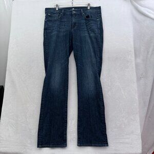 7 For All Mankind Carsen Jeans Mens 34 (36x32) Blue Straight Leg Relaxed Stretch